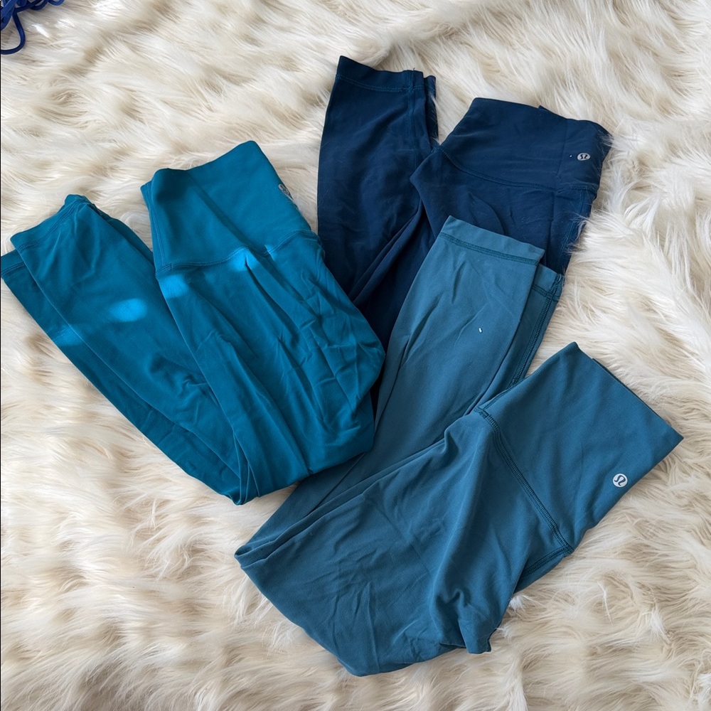lululemon athletica Blue and Teal Leggings